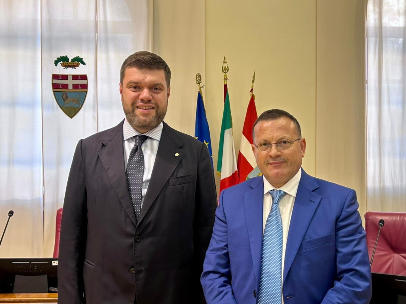 - Il Presidente della Provincia Alessandro Romoli riceve a Palazzo Gentili il nuovo Questore di Viterbo Giorgio Di Munno